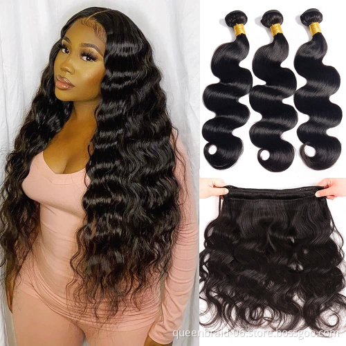 Brazilian Virgin Hair Body Wave Bundles 100% Unprocessed Human Hair Extensions Machine Double Weft Brazilian Hair Weave Bundles
